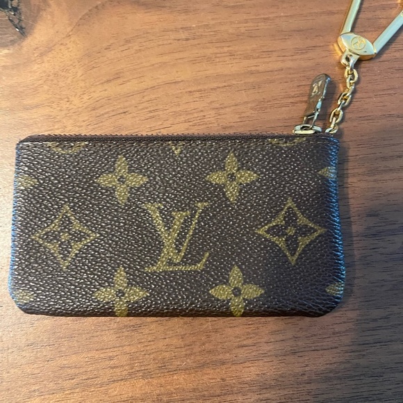 Louis Vuitton Monogram Key Pouch in Brown and Gold - Picture 3 of 6